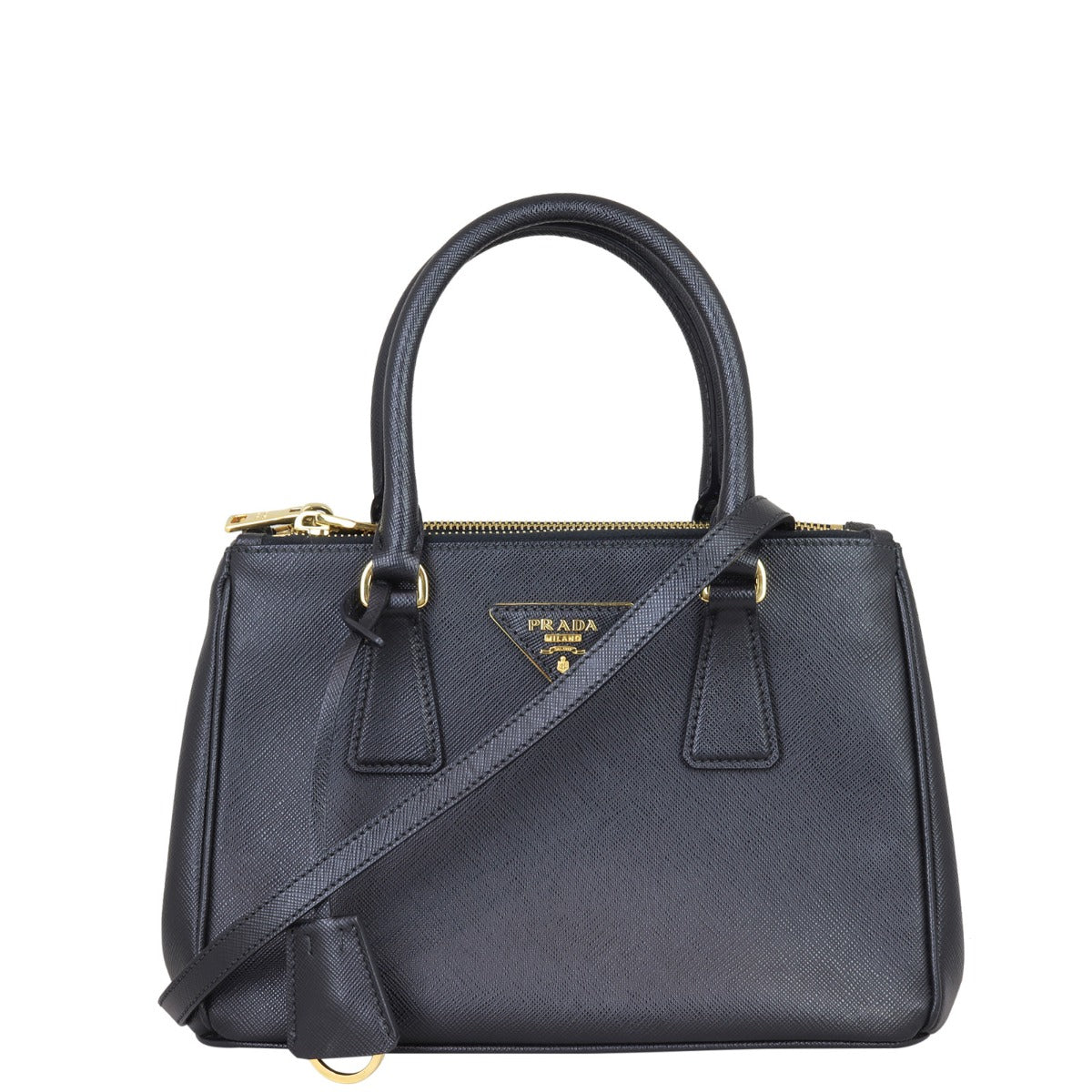 Prada Saffiano Lux Galleria Double Zip Tote Mini