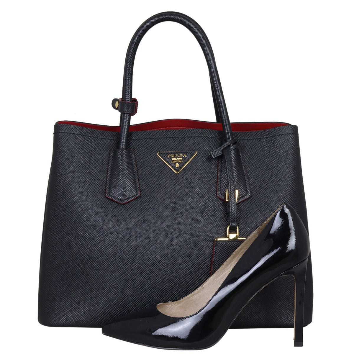 Prada Saffiano Cuir Double Bag Medium