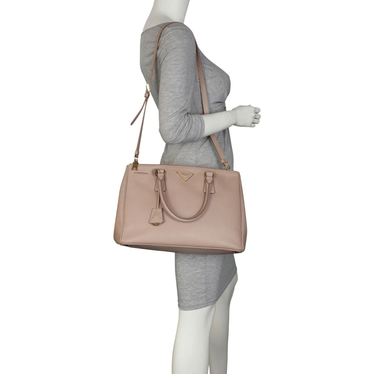 Prada Saffiano Lux Galleria Double Zip Tote Medium