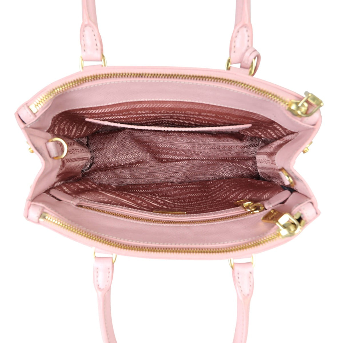 Prada Saffiano Lux Galleria Double Zip Tote Mini
