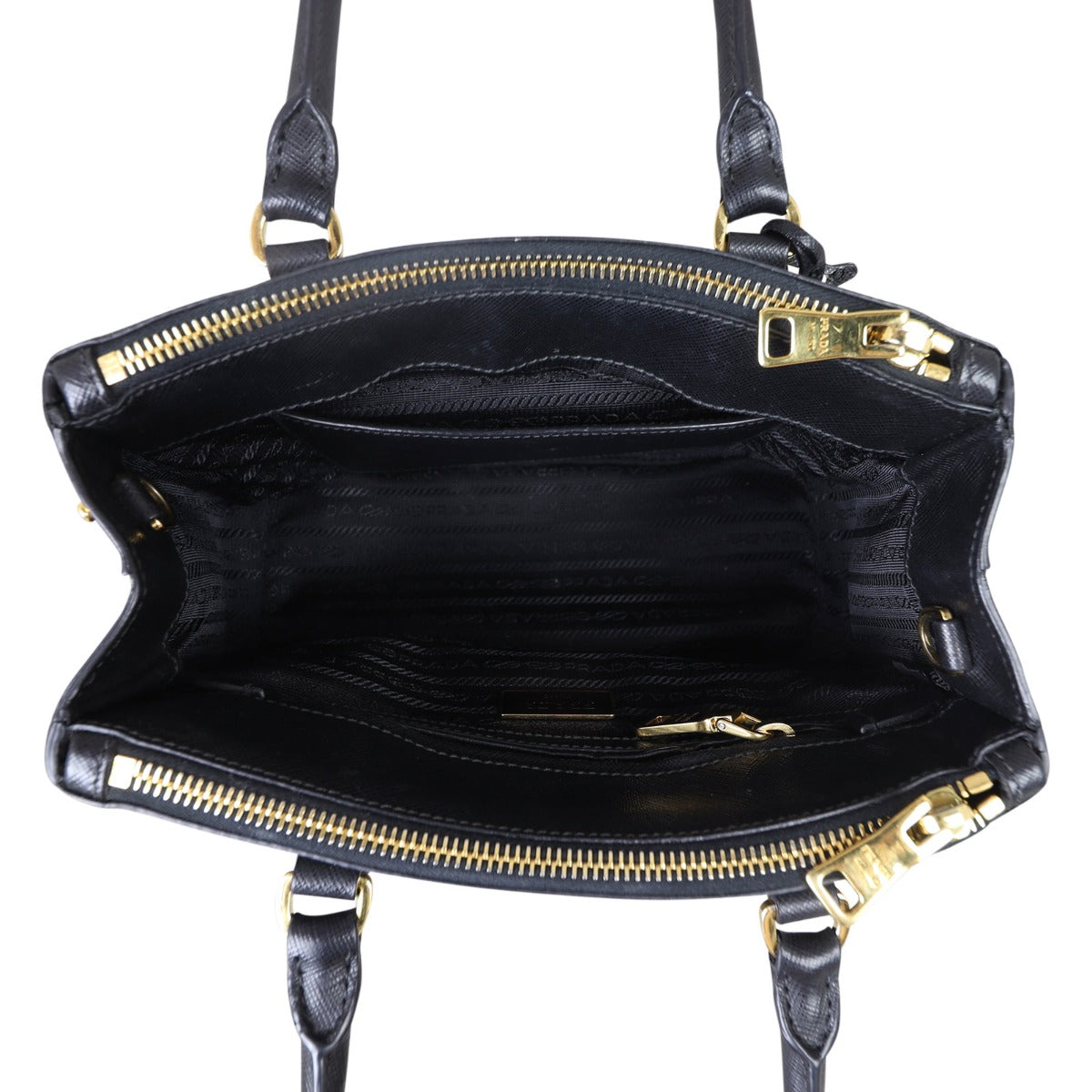 Prada Saffiano Lux Galleria Double Zip Tote Mini