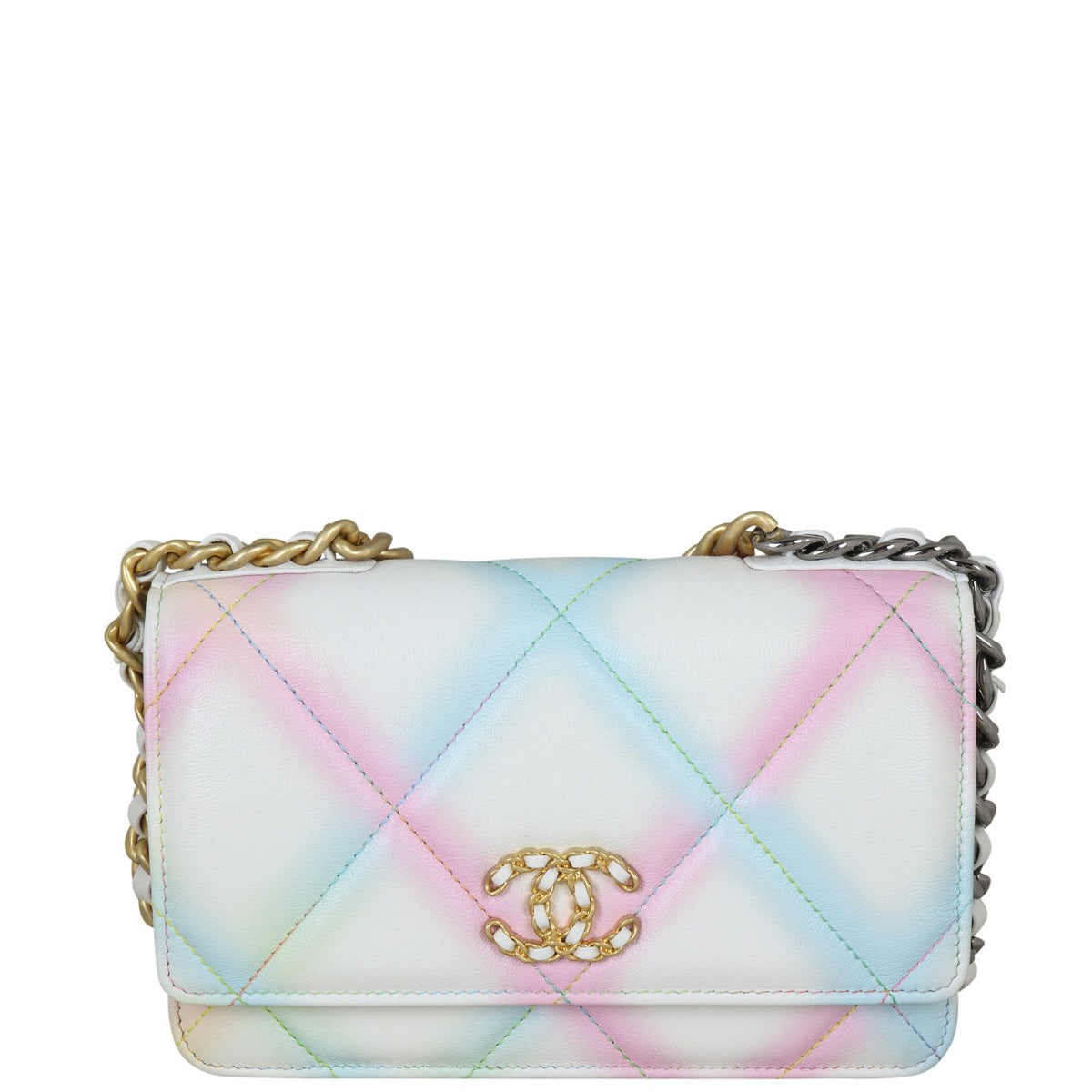 Chanel 19 Wallet on Chain | White