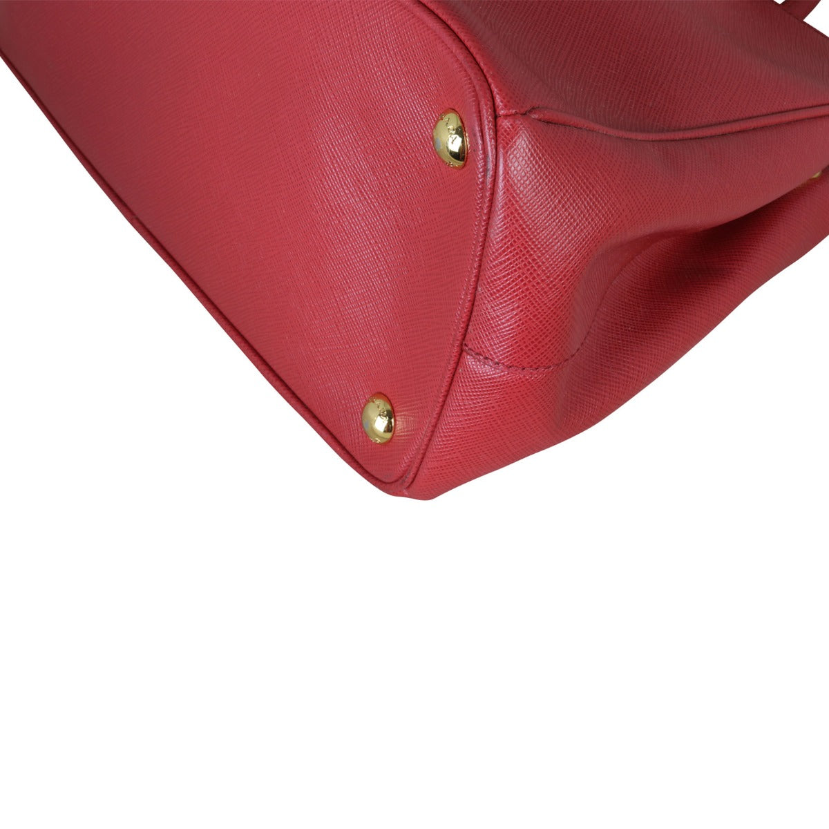 Prada Saffiano Lux Galleria Double Zip Tote Small