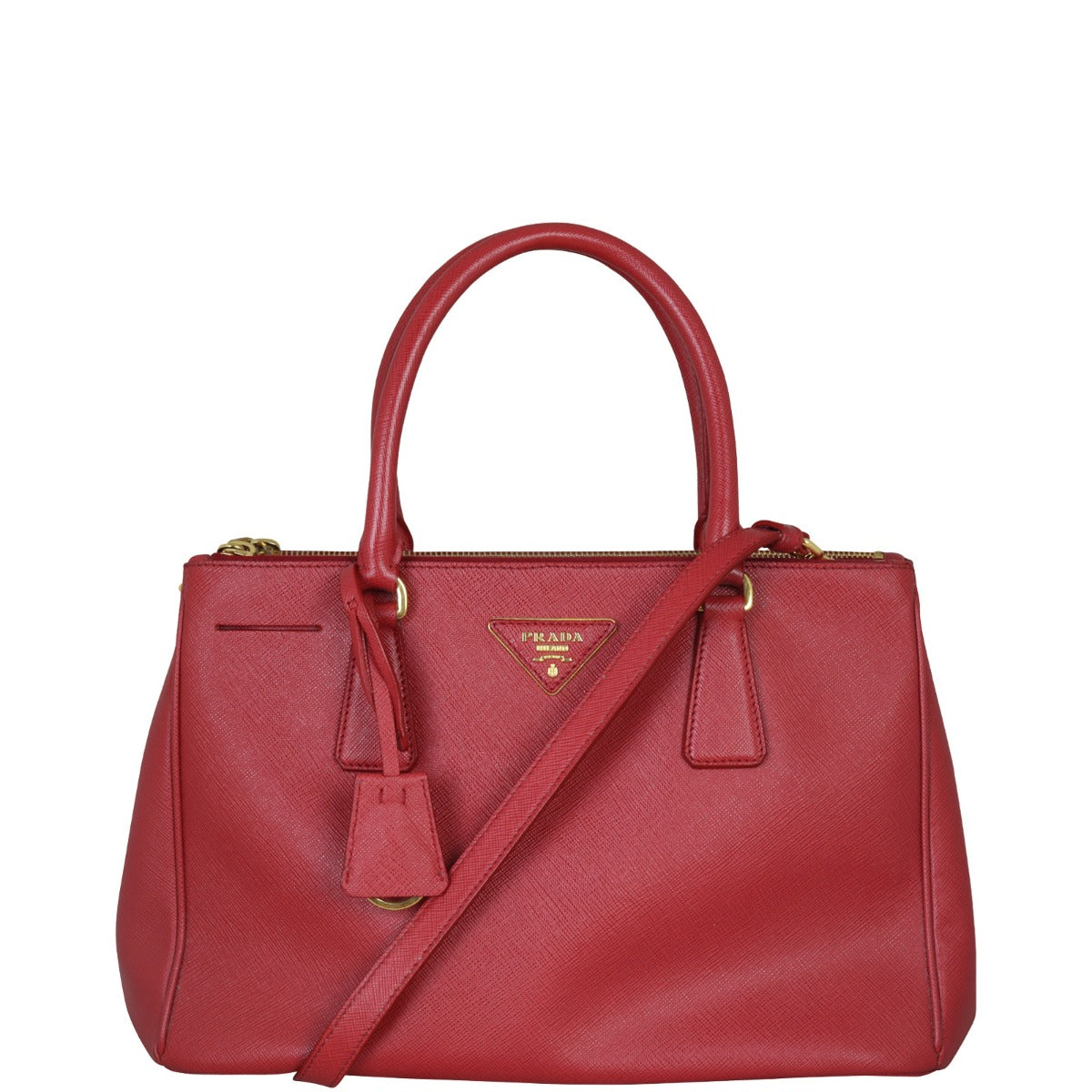 Prada Saffiano Lux Galleria Double Zip Tote Small