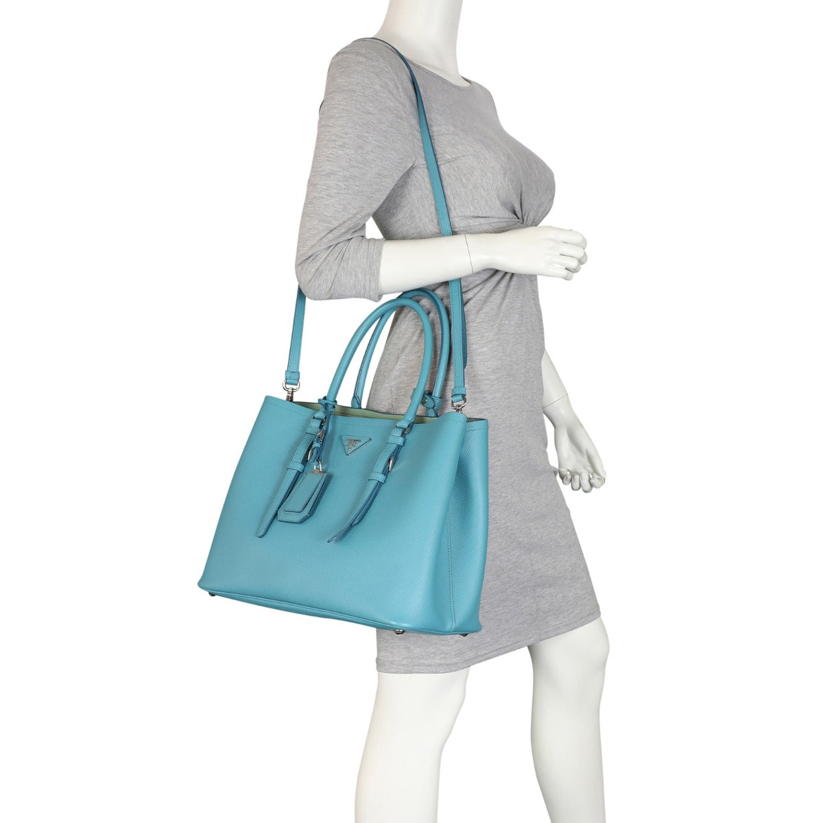 Prada Saffiano Cuir Double Bag Large