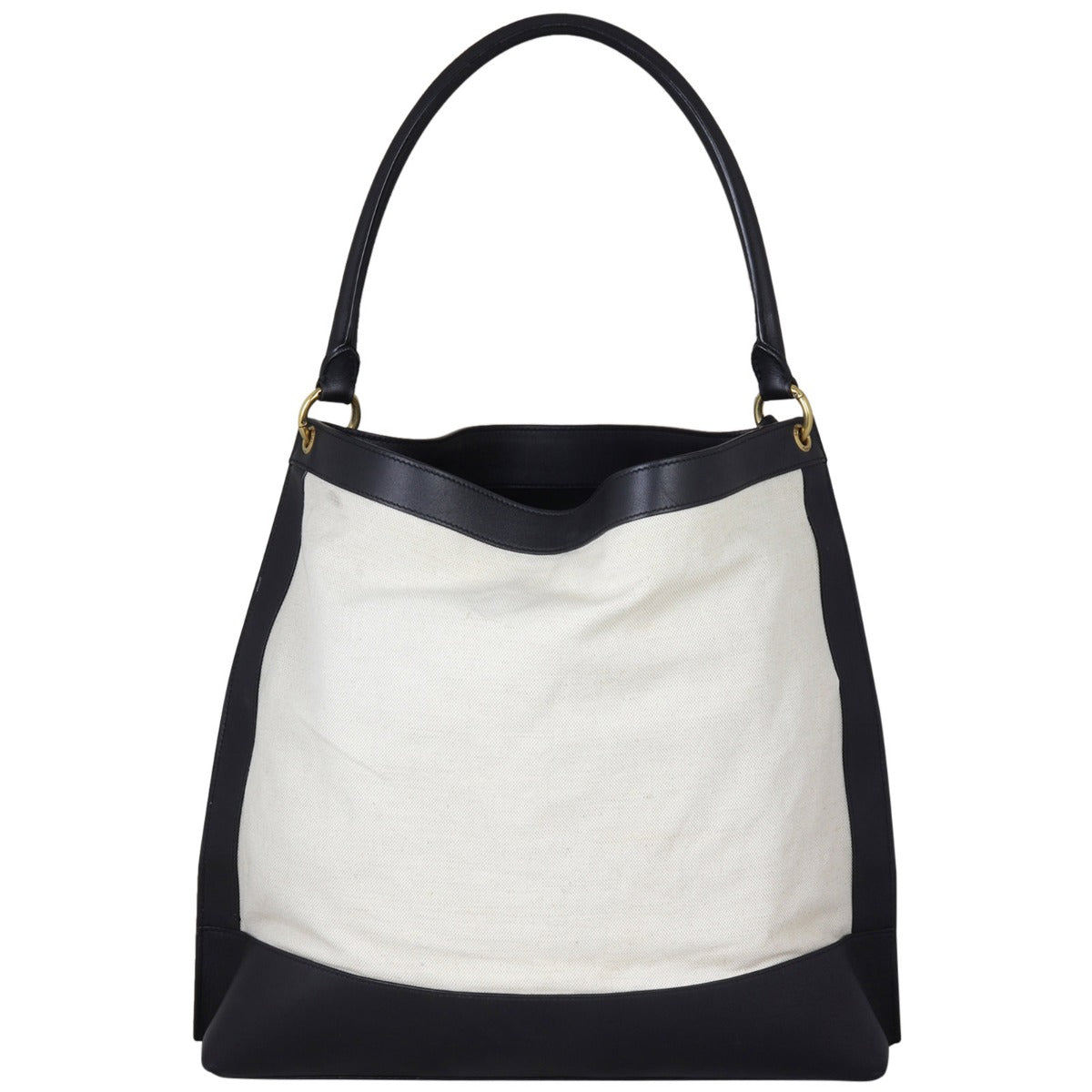 Saint Laurent Colour-Block Canvas and Leather Hobo Medium