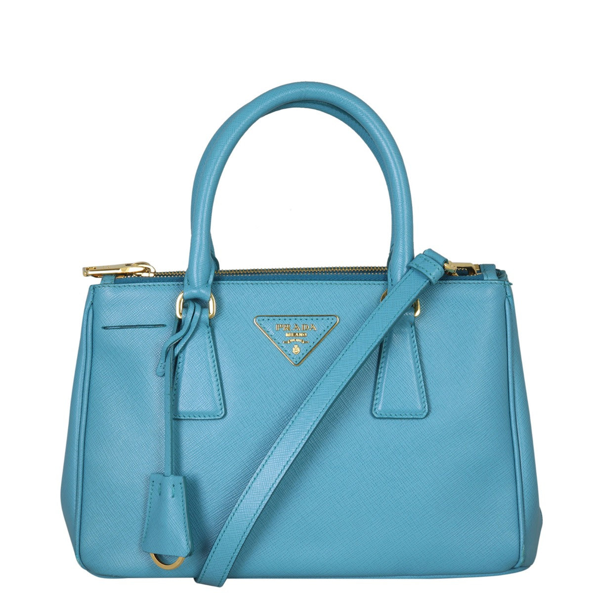 Prada Saffiano Lux Galleria Double Zip Tote Mini
