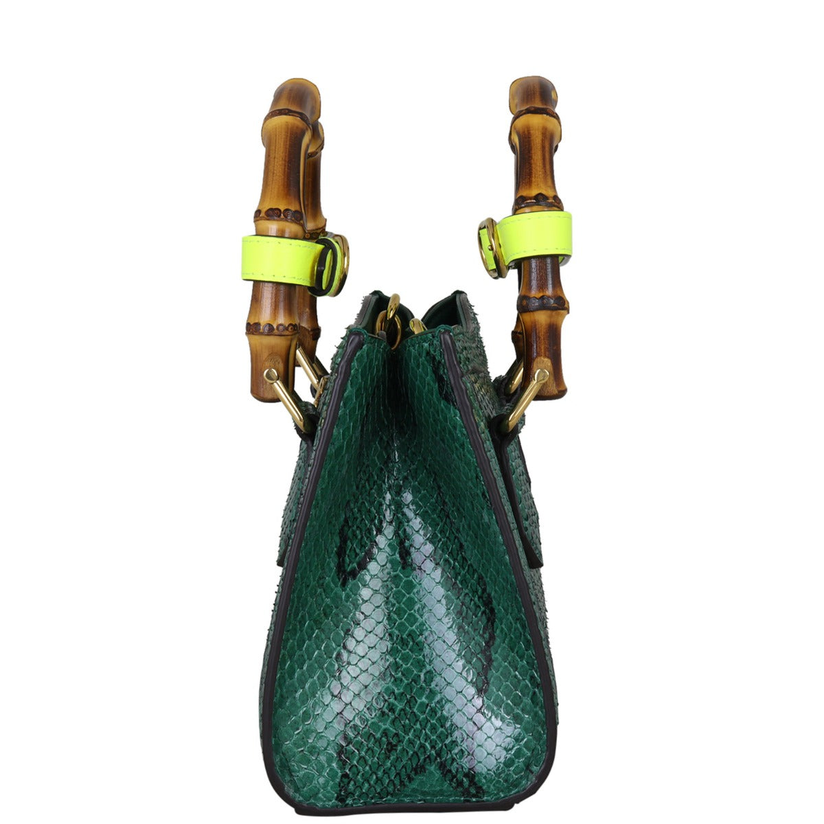 Gucci Diana Bamboo Top Handle Mini Tote Python