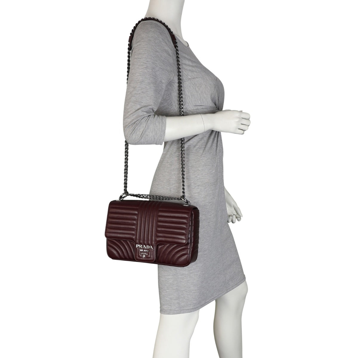 Prada Diagramme Shoulder Bag Large