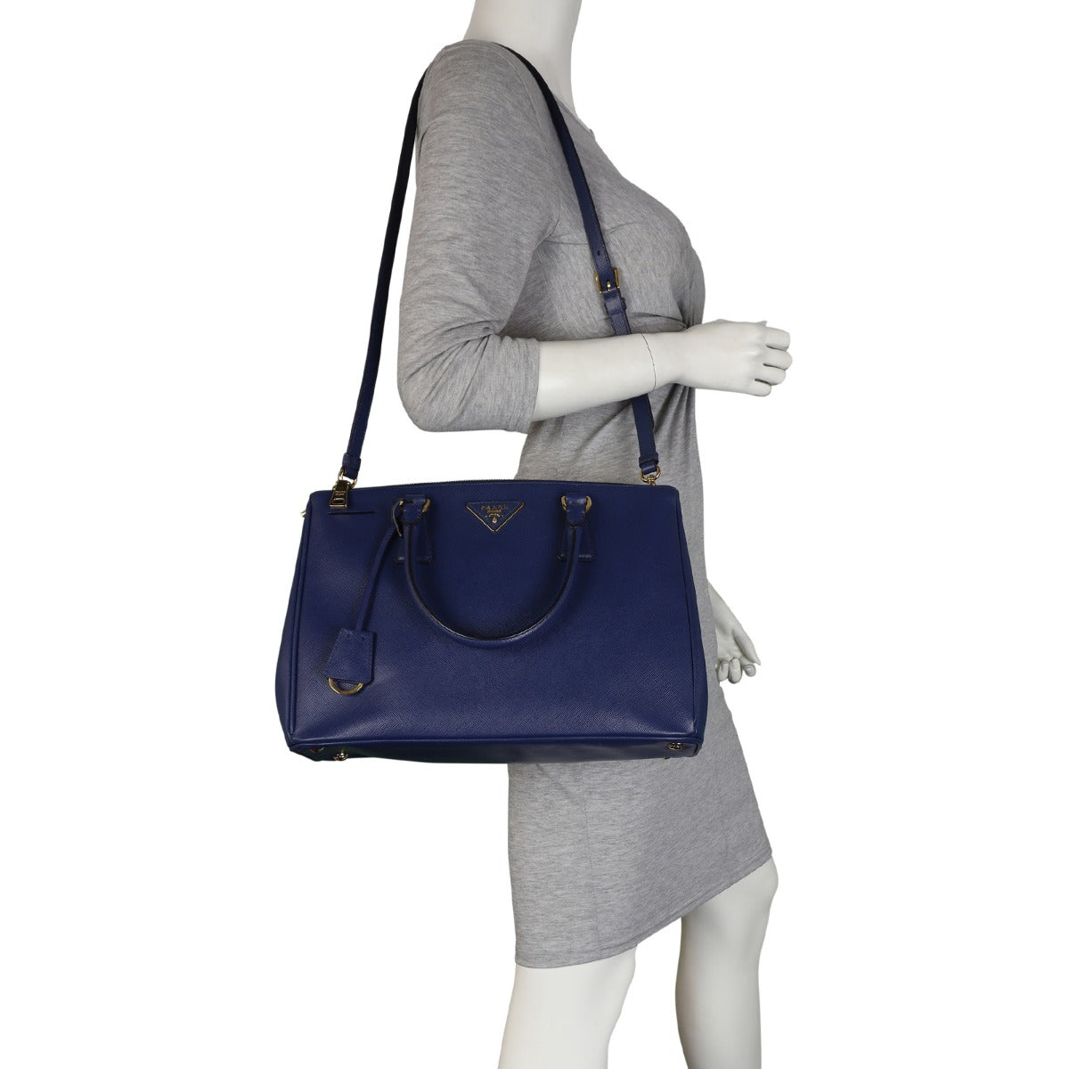 Prada Saffiano Lux Galleria Double Zip Tote Medium