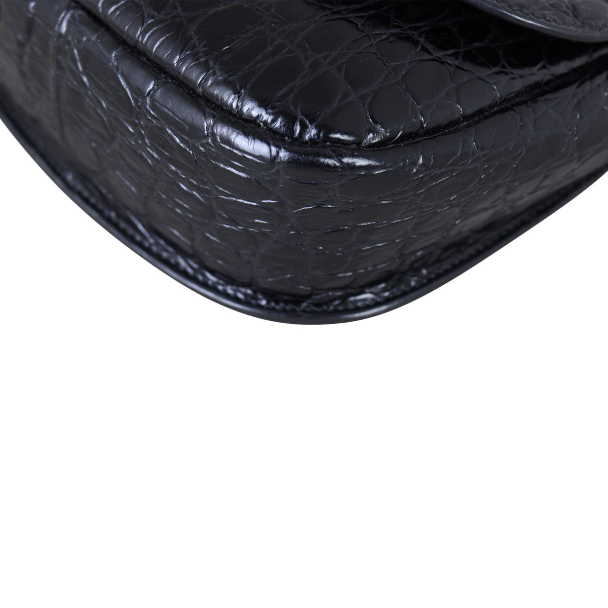 Saint Laurent Kaia Crossbody Small Croc-Embossed
