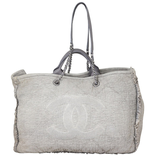 Chanel Double Face Large Tote | Light Grey