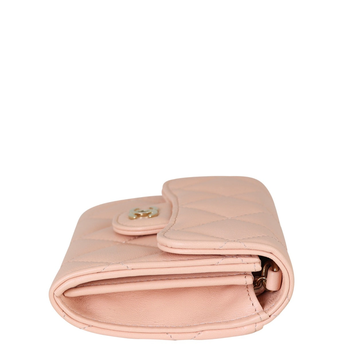 Chanel Classic Card Holder on Chain | Peach