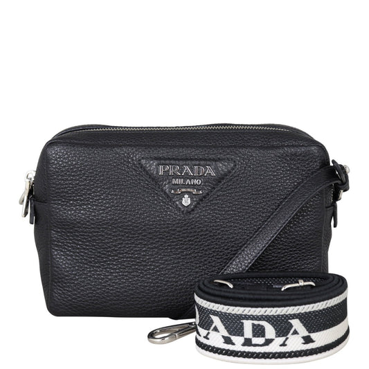 Prada Vitello Daino Double Zip Camera Bag