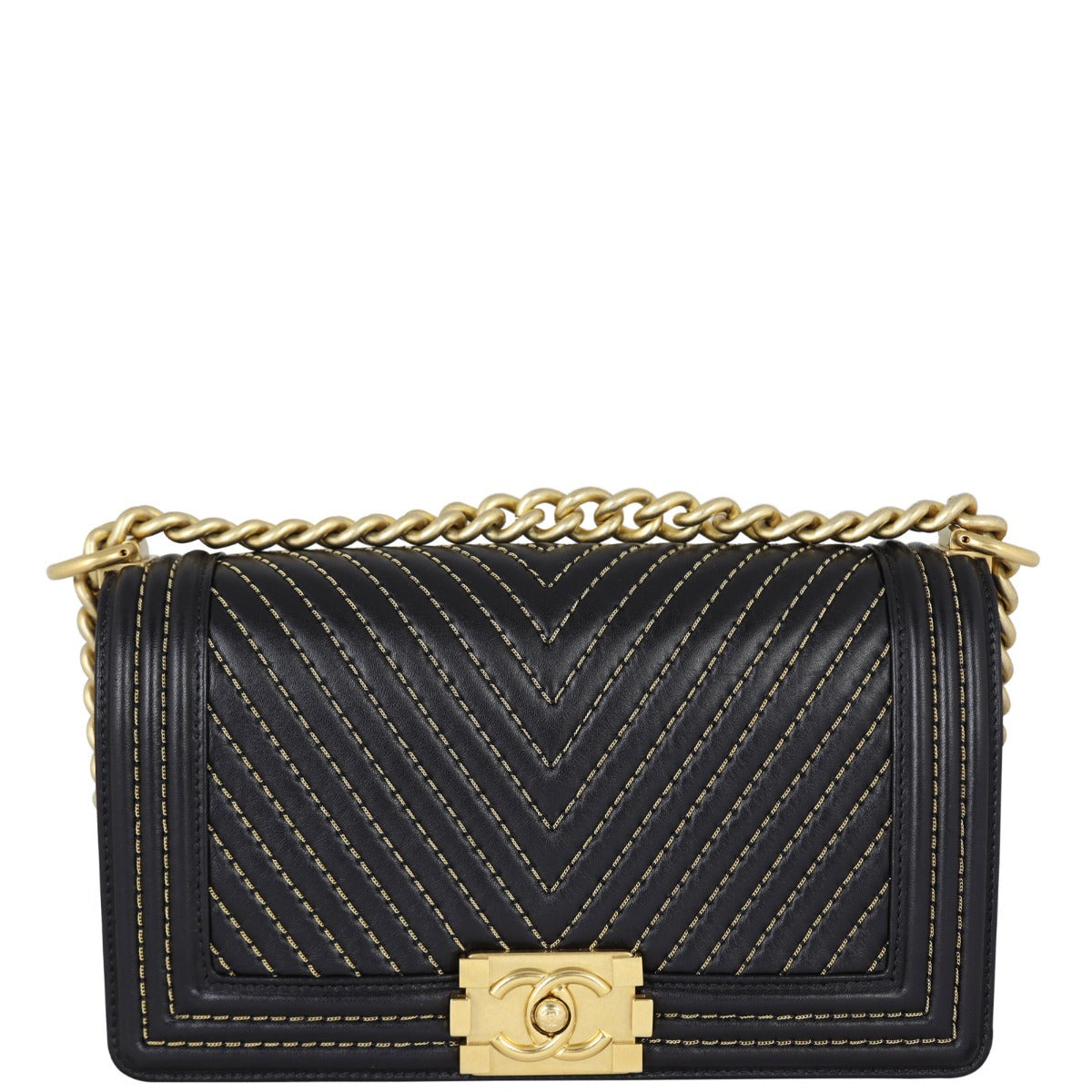Chanel Boy Old Medium Chevron Chains