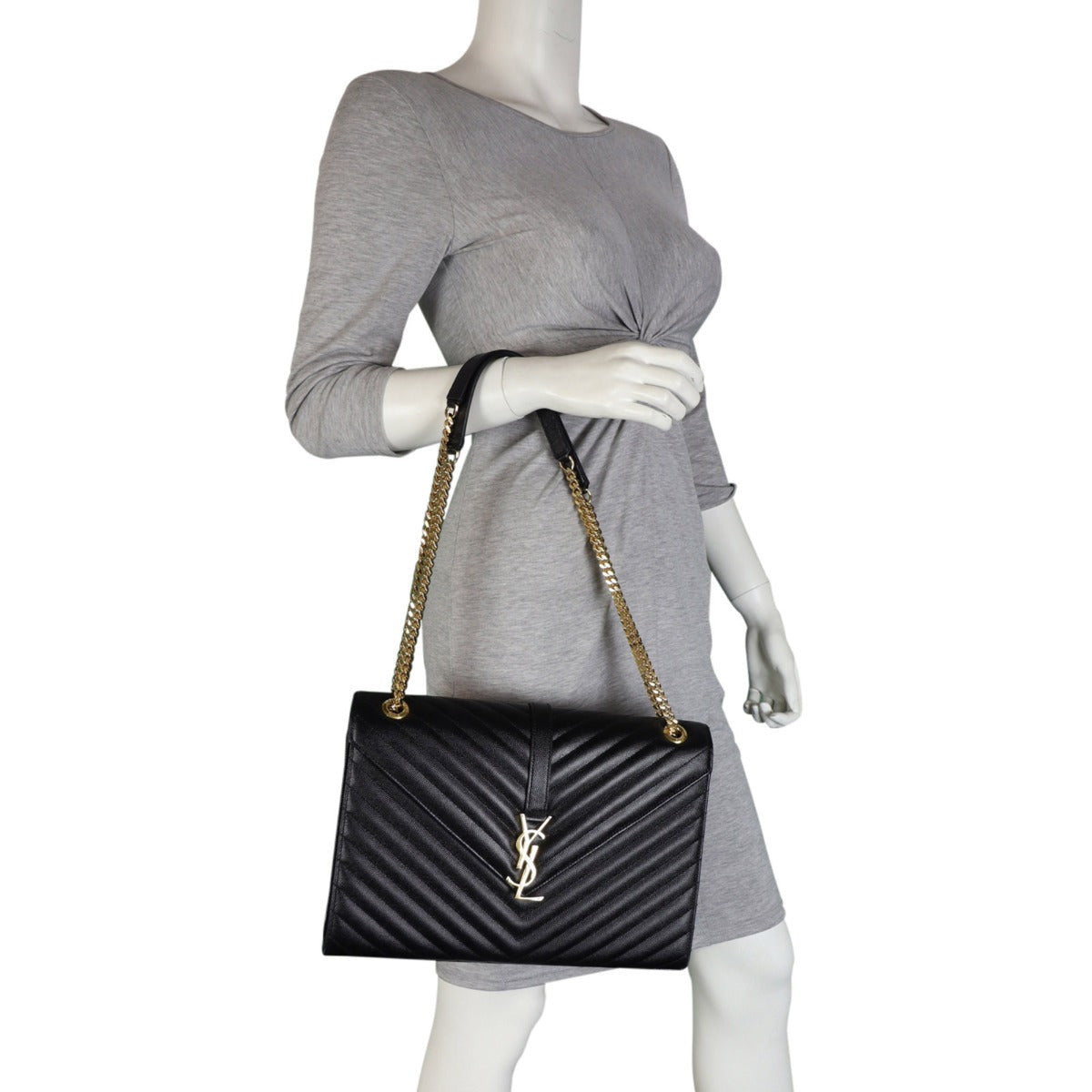 Saint Laurent Matelasse Envelope Large Bag