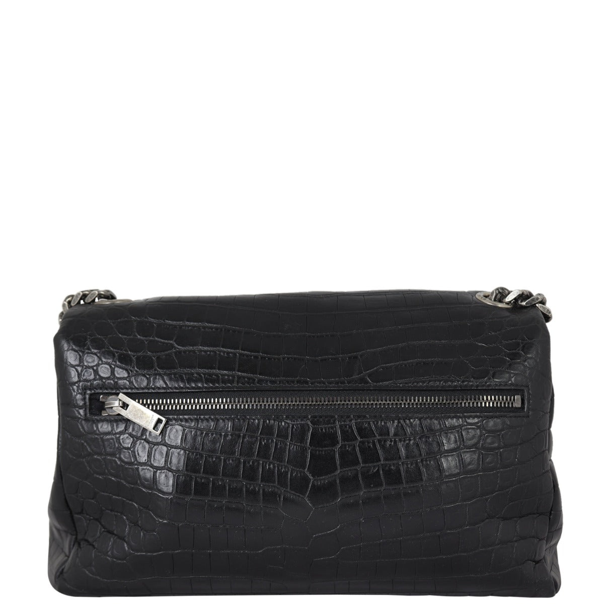 Saint Laurent West Hollywood Medium Croc-Embossed