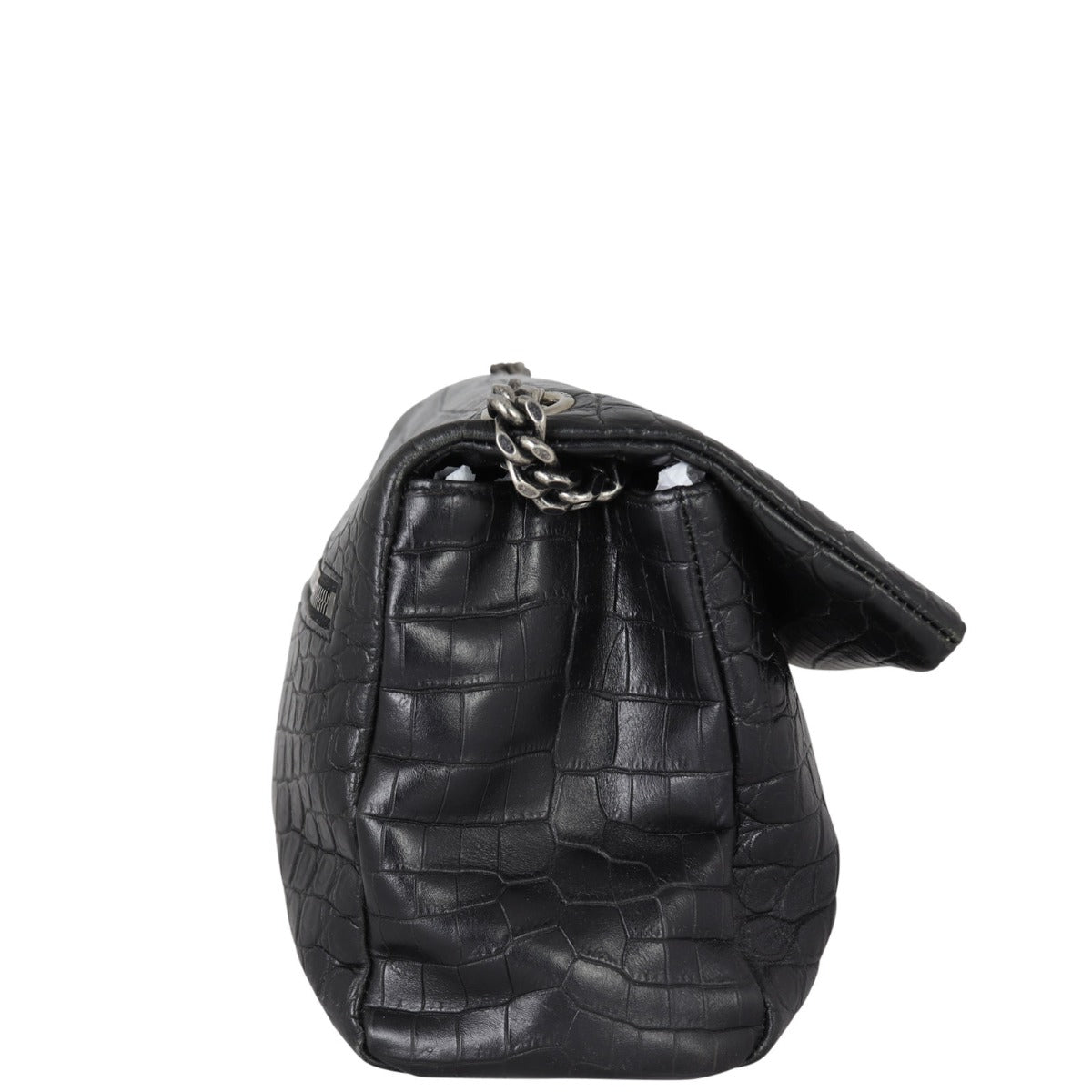 Saint Laurent West Hollywood Medium Croc-Embossed