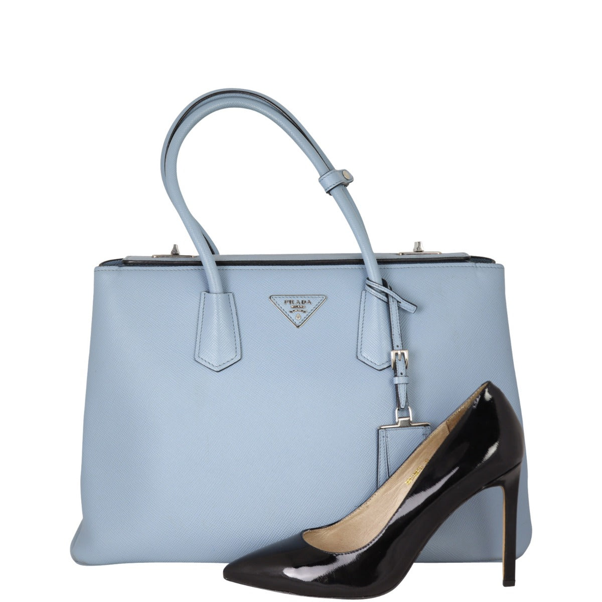 Prada Saffiano Cuir Twist Lock Tote