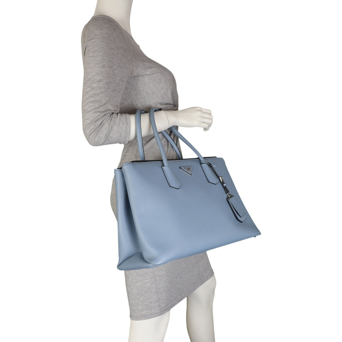 Prada Saffiano Cuir Twist Lock Tote