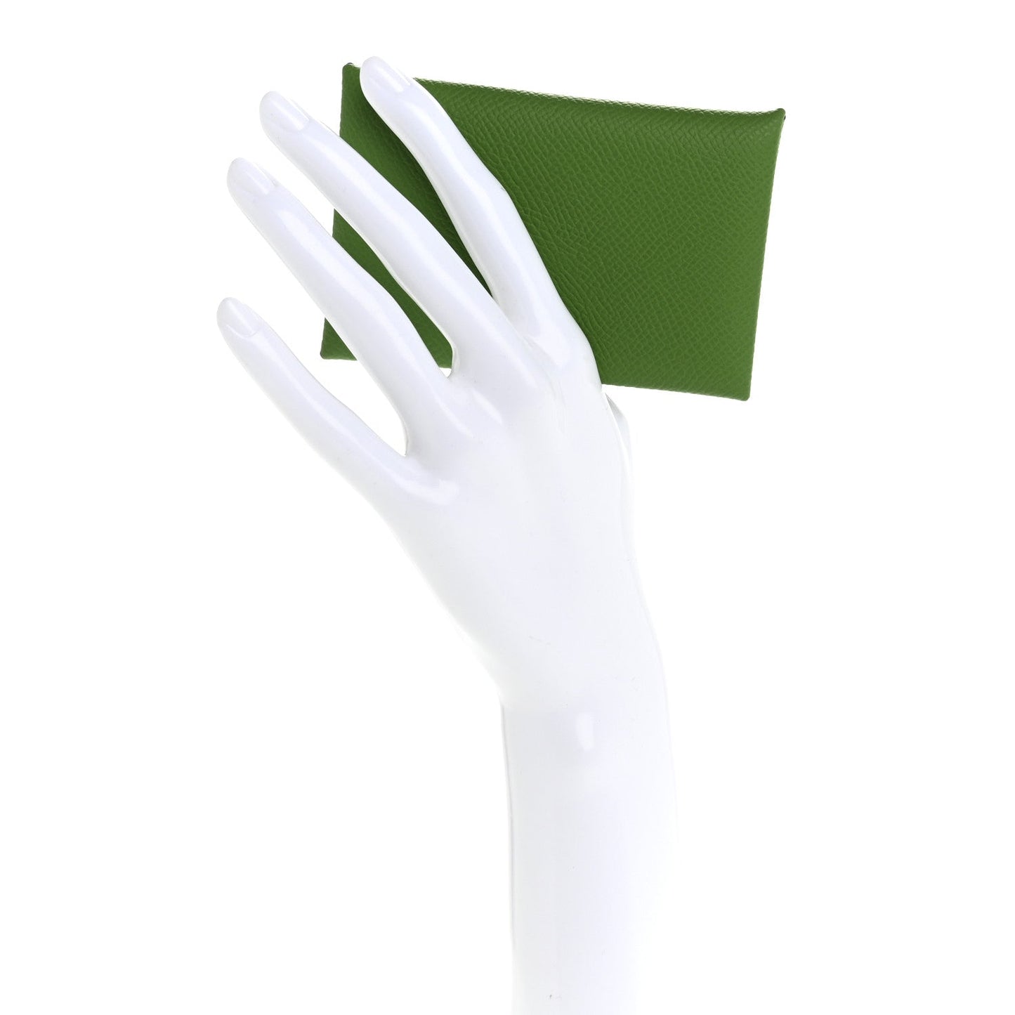 Hermes Epsom Verso Calvi Card Case Vert Yucca Celeste