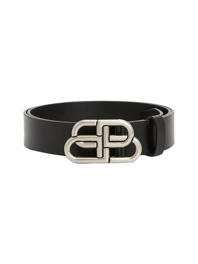 Luxury Balenciaga Trending 2026 Men's BB Buckle Large Belt Black