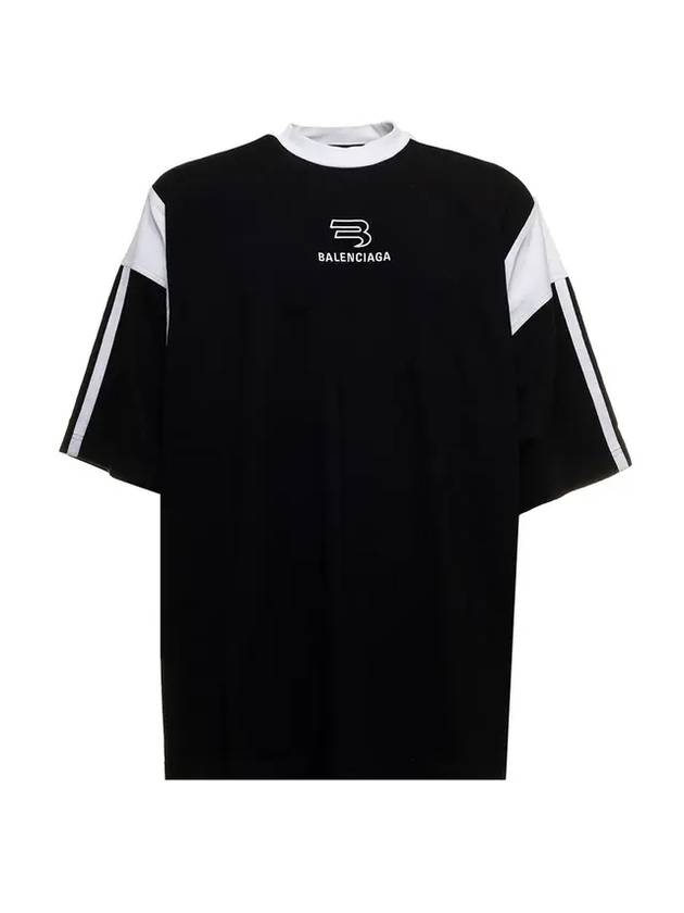 Luxury Balenciaga Trending 2026 Sporty B Boxy Fit Short Sleeve T-shirt Black