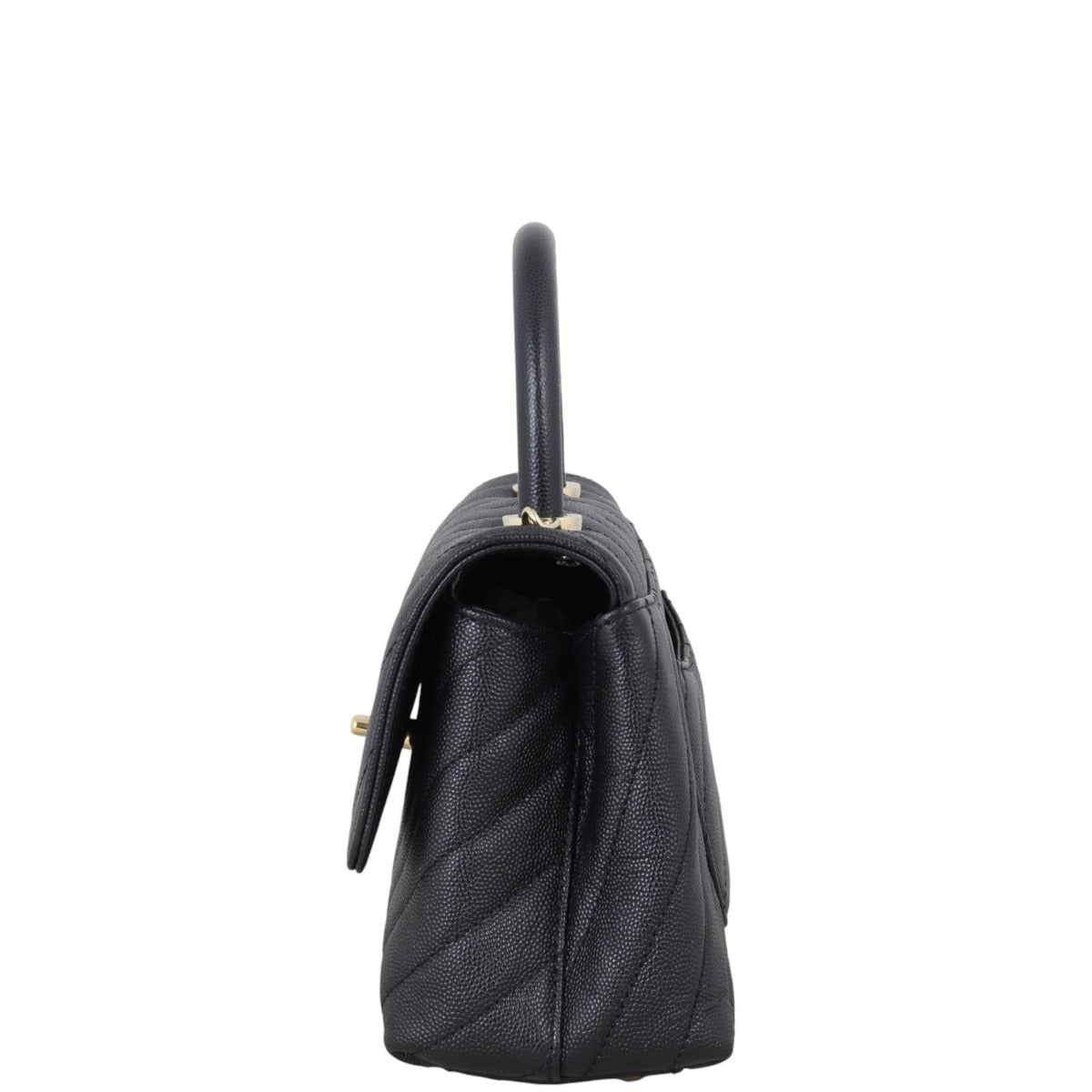Chanel Coco Top Handle Mini Bag Chevron