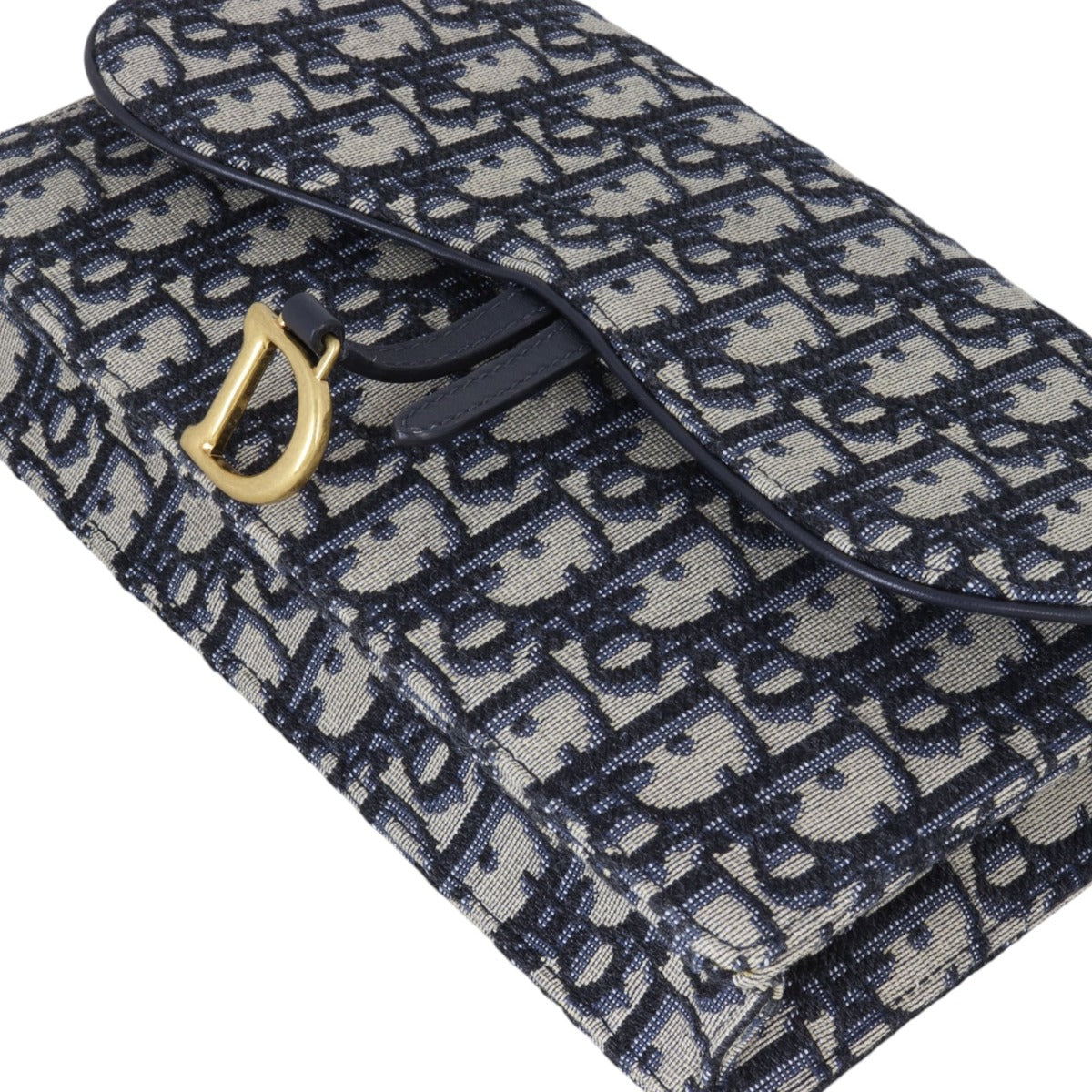 Dior Saddle Pouch Wallet on Chain Oblique