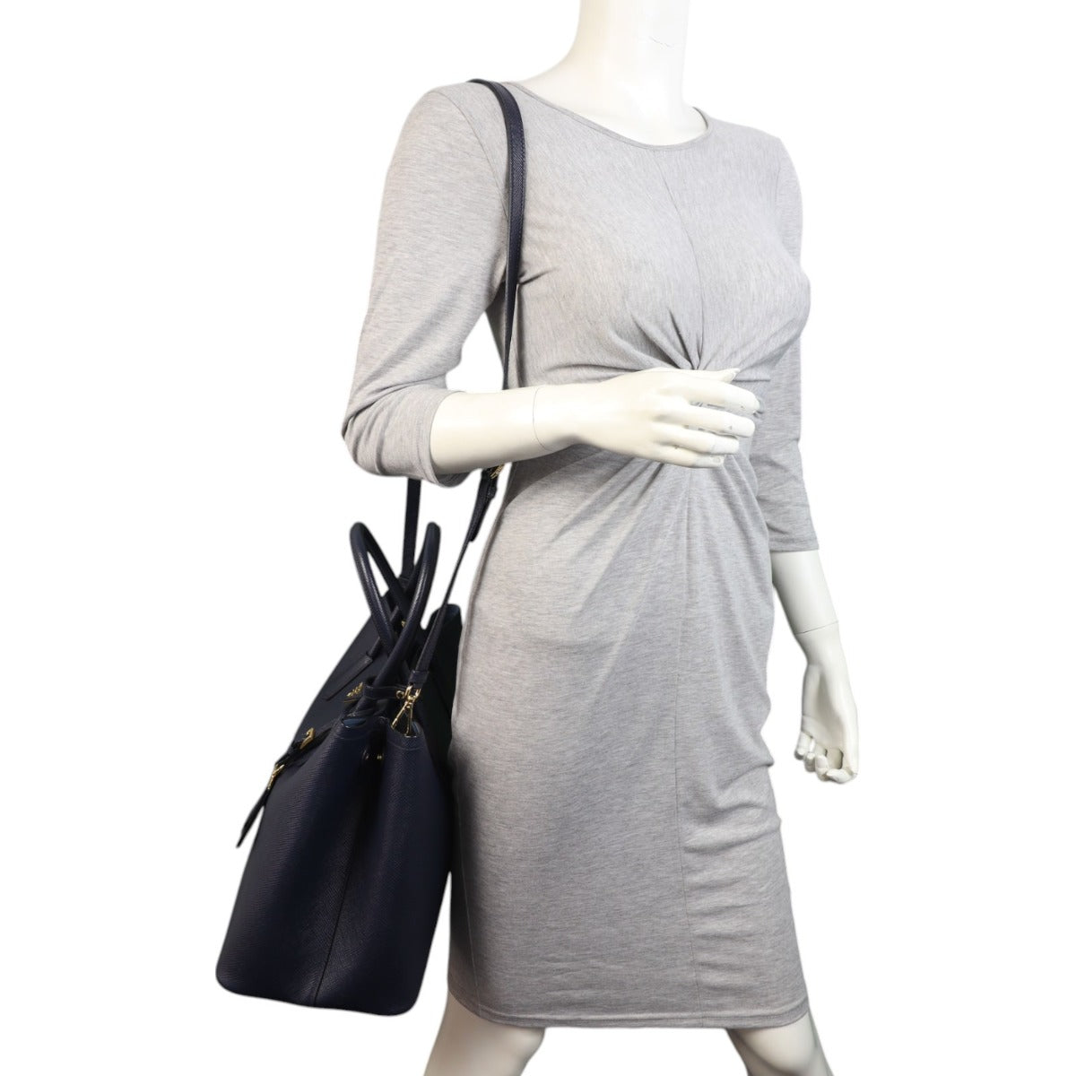 Prada Saffiano Cuir Double Bag Large