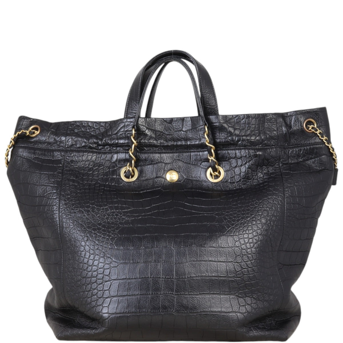 Chanel Paris-New York Coco Croc Tote Large