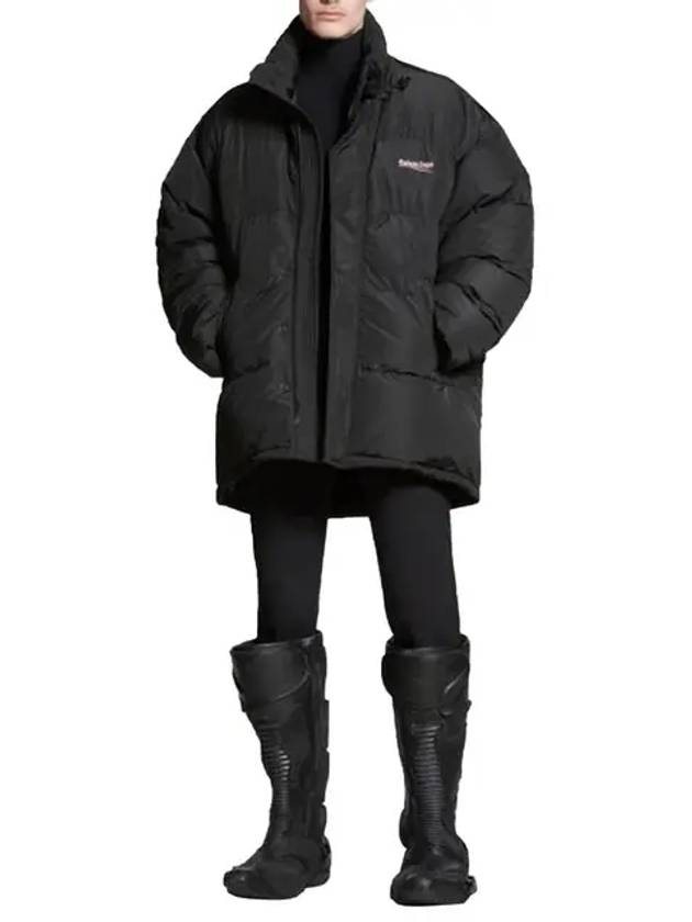 Luxury Balenciaga Trending 2026 Political Wave Logo Padding Black