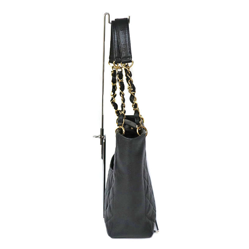Chanel Tote Bag Chain Black Series Gold Hardware