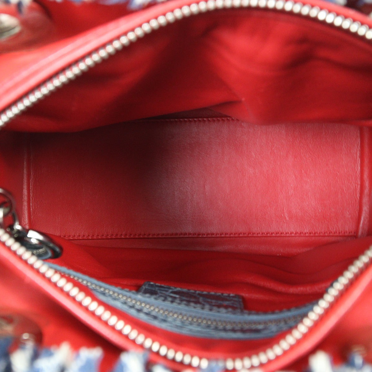 Dior Lady Dior Medium Tweed and Croc Embossed