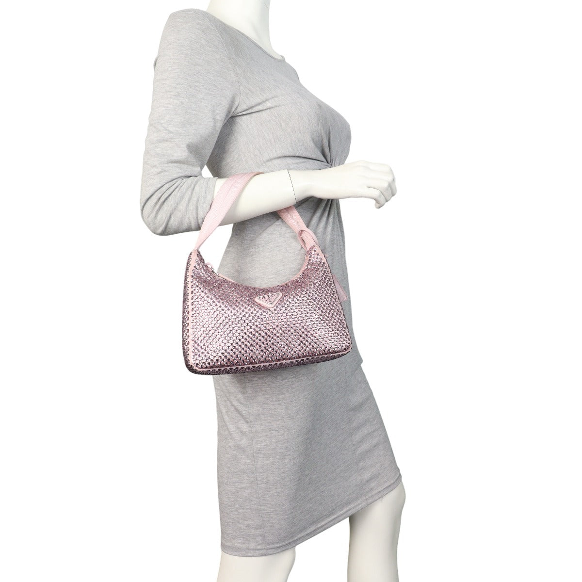 Prada Re-Edition 2000 Satin Crystal Mini Bag