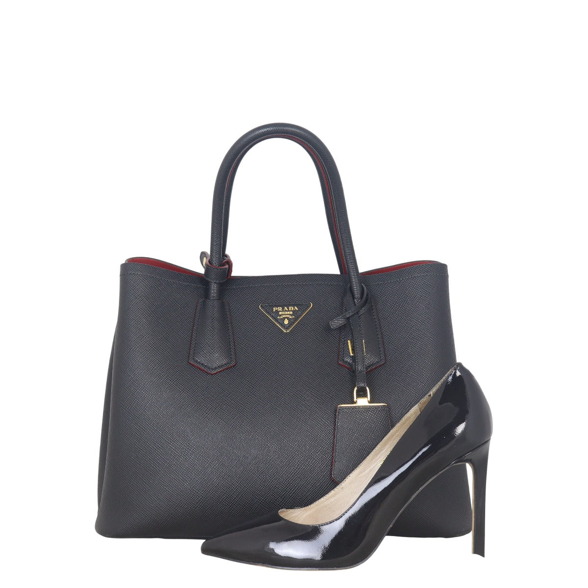 Prada Saffiano Cuir Double Bag Medium