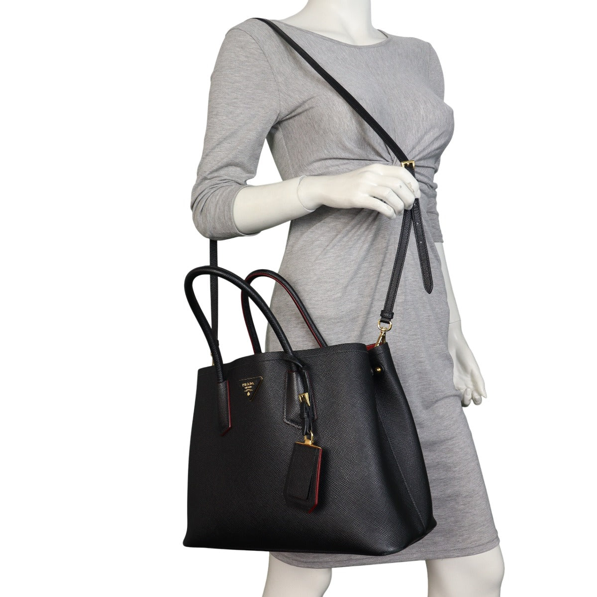 Prada Saffiano Cuir Double Bag Medium