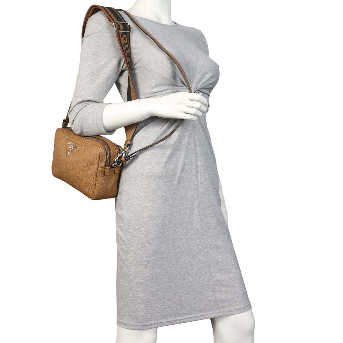 Prada Vitello Daino Double Zip Camera Bag