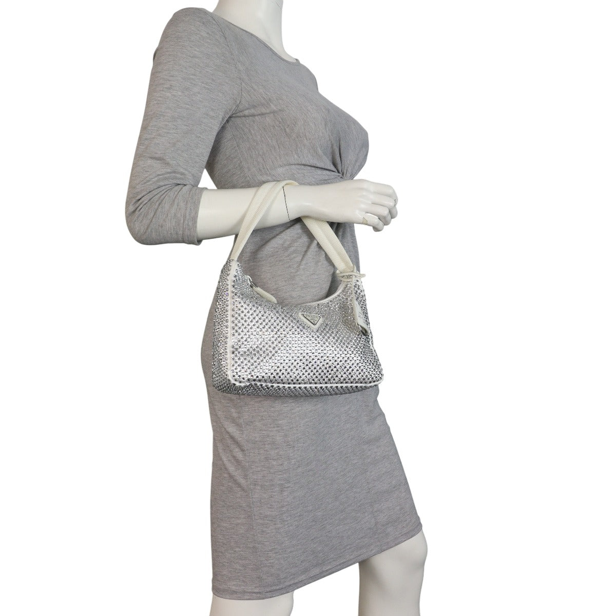 Prada Re-Edition 2000 Satin Crystal Mini Bag