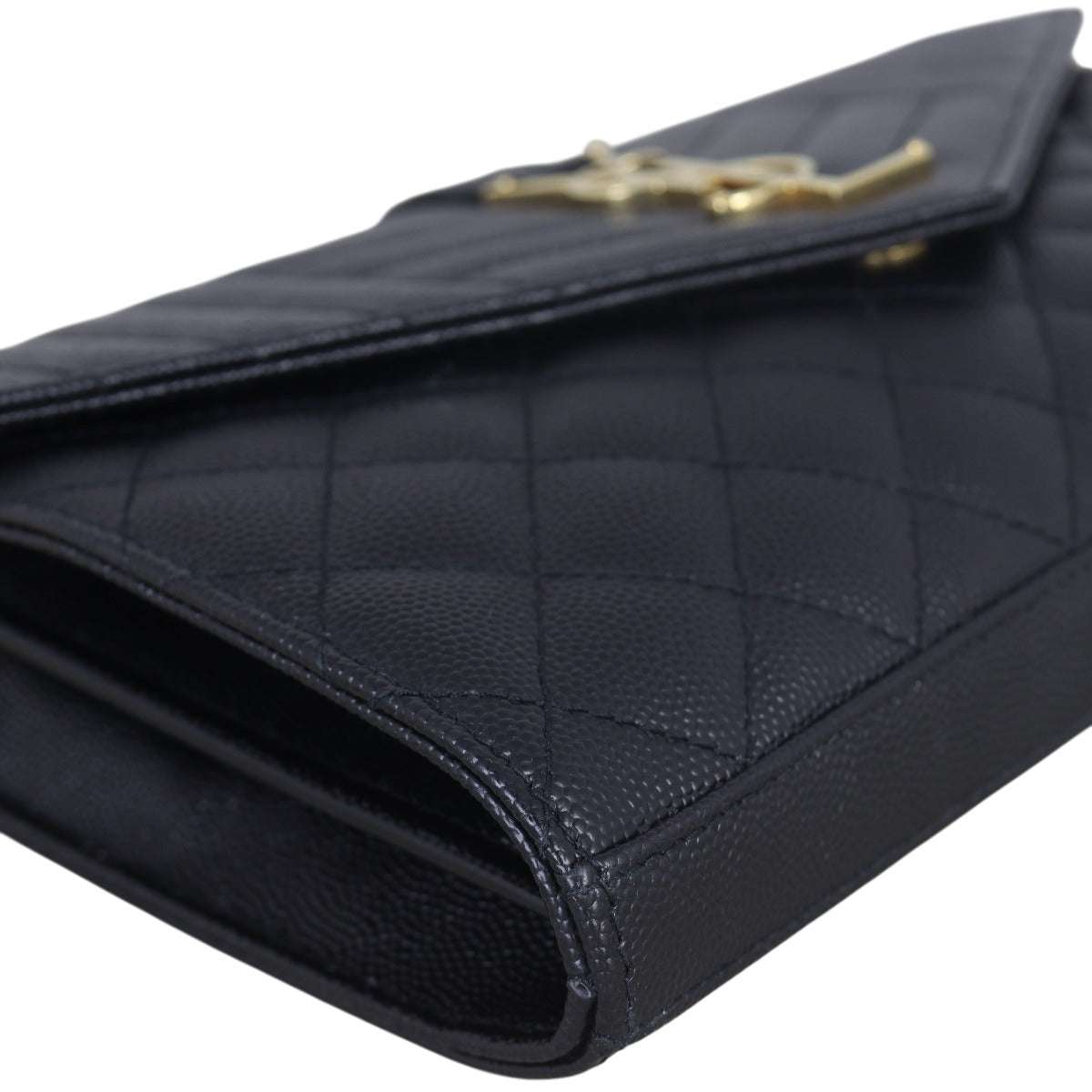 Saint Laurent Monogram Mix Matelasse Envelope Wallet on Chain