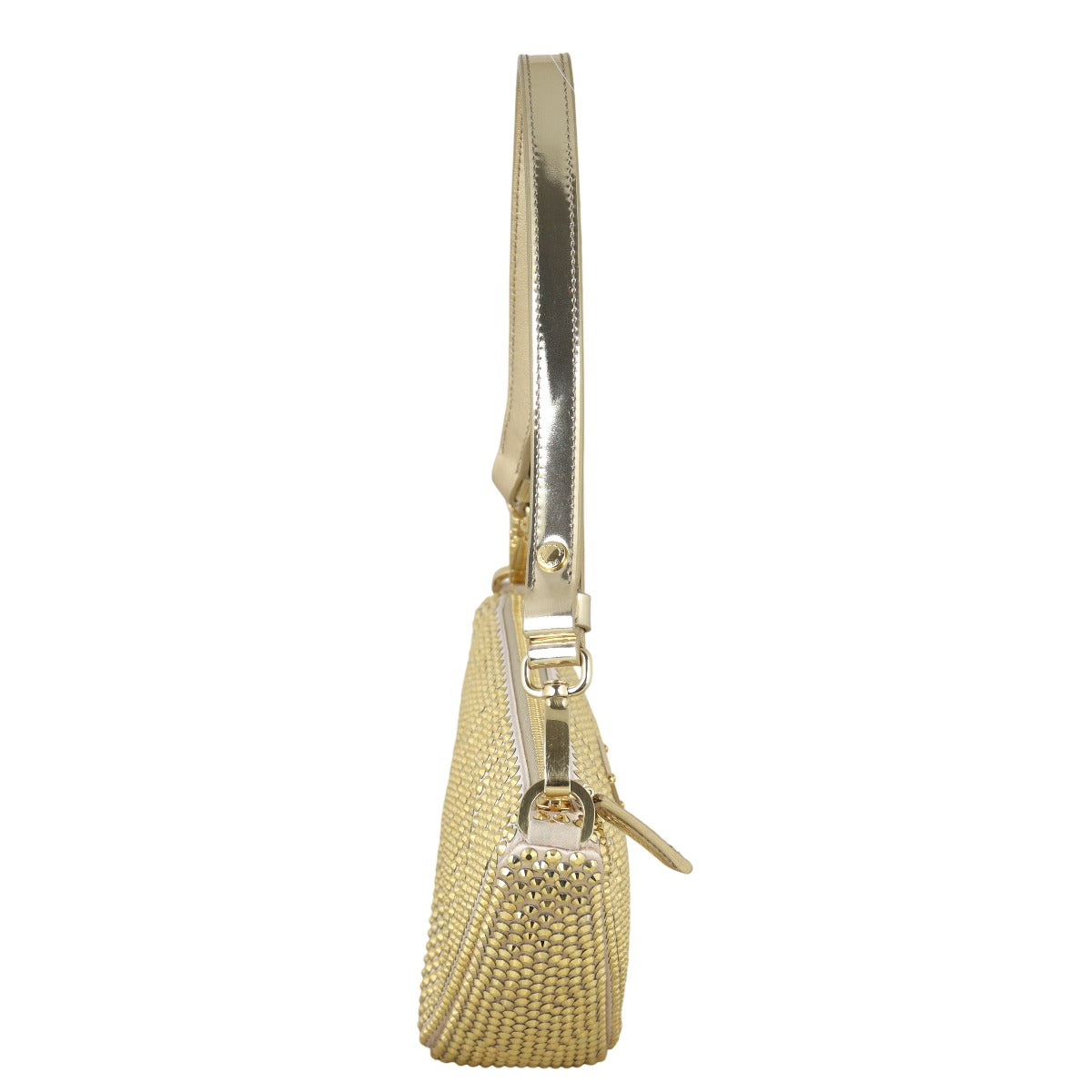 Prada Triangle Satin Crystal Shoulder Bag