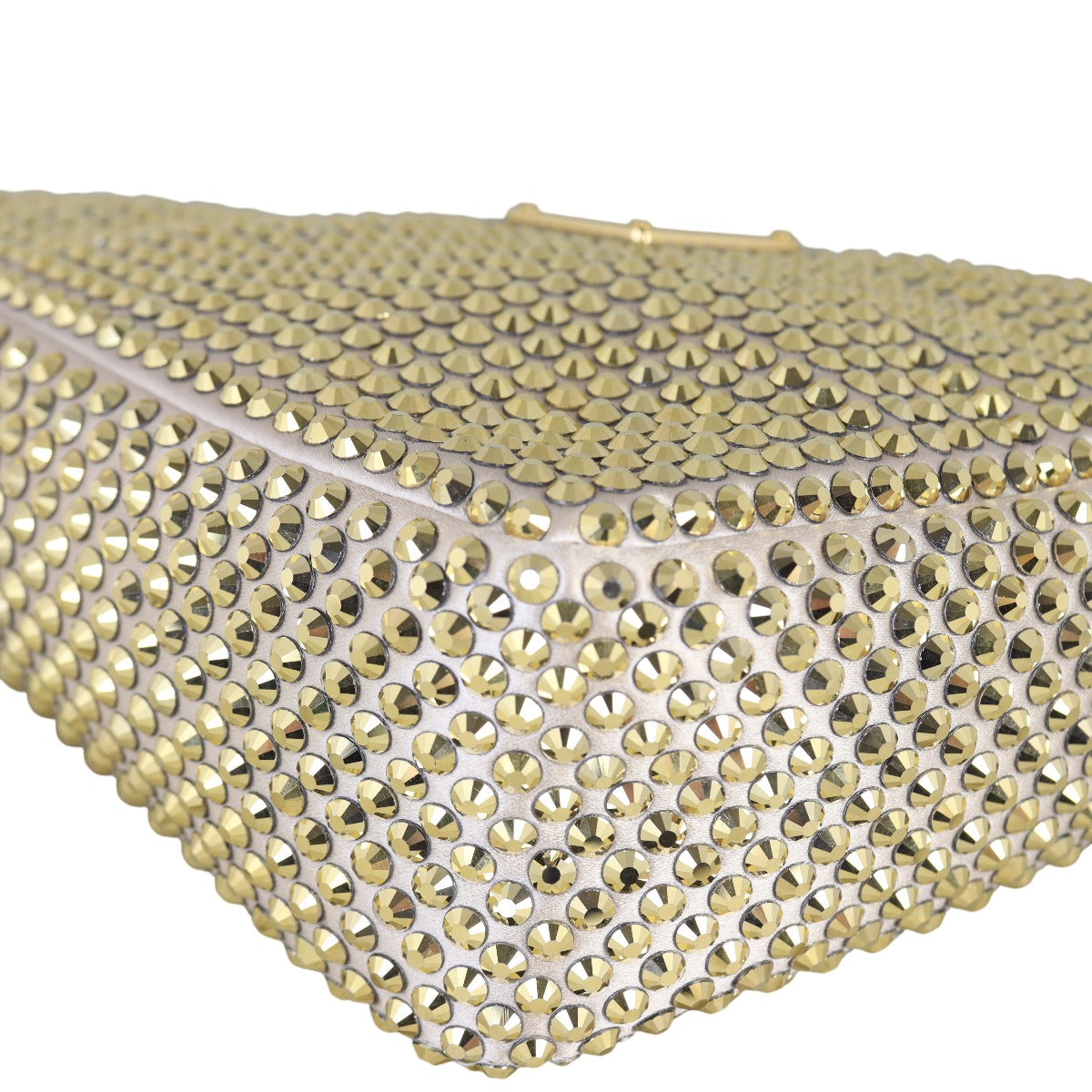 Prada Triangle Satin Crystal Shoulder Bag