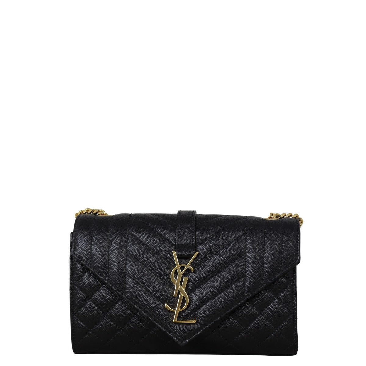 Saint Laurent Monogram Mix Matelasse Envelope Chain Bag Small
