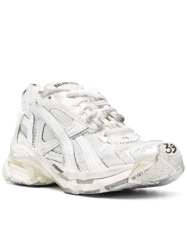 Luxury Balenciaga Trending 2026 Runner Embroidered Logo Low Top Sneakers White