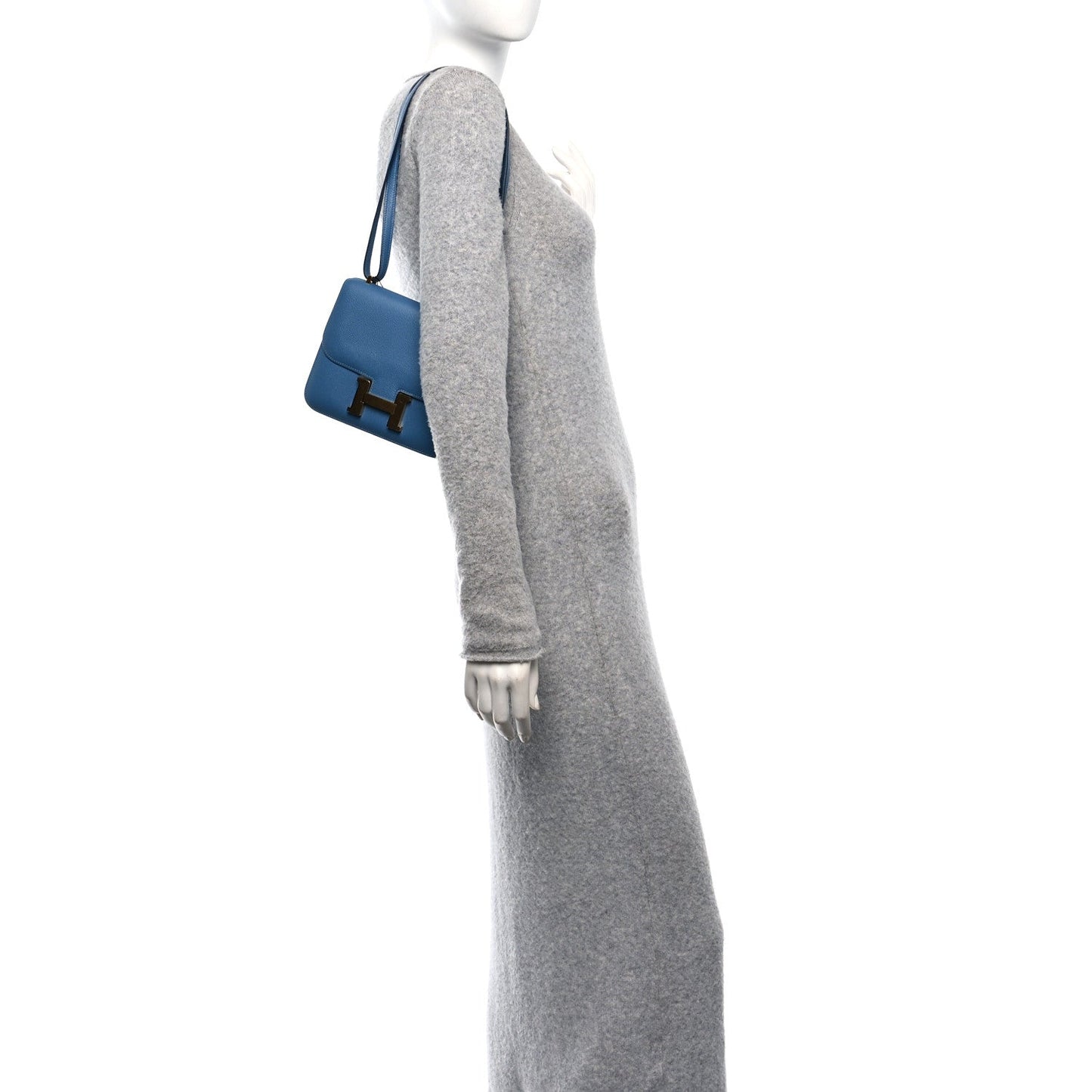 Hermes Epsom Constance 18 Bleu Azur