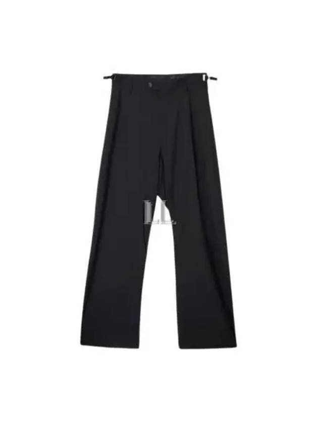 Luxury Balenciaga Trending 2026 Waist Buckle Strap Straight Pants Black