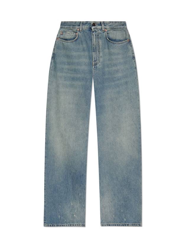 Luxury Balenciaga Trending 2026 Low Crotch Jeans Blue