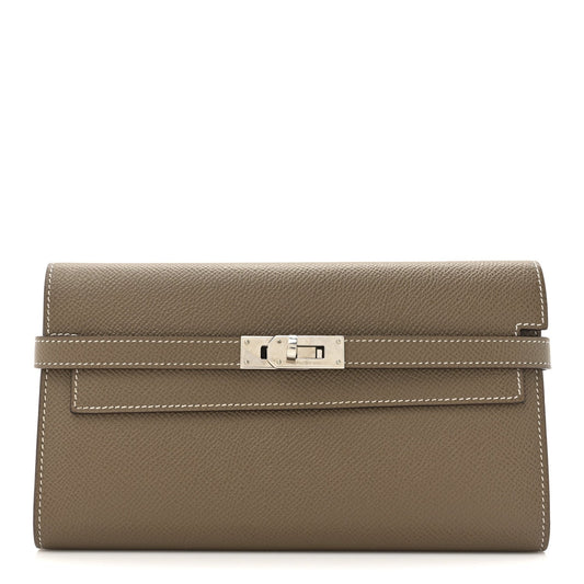 Hermes Epsom Kelly Longue Wallet Etoupe