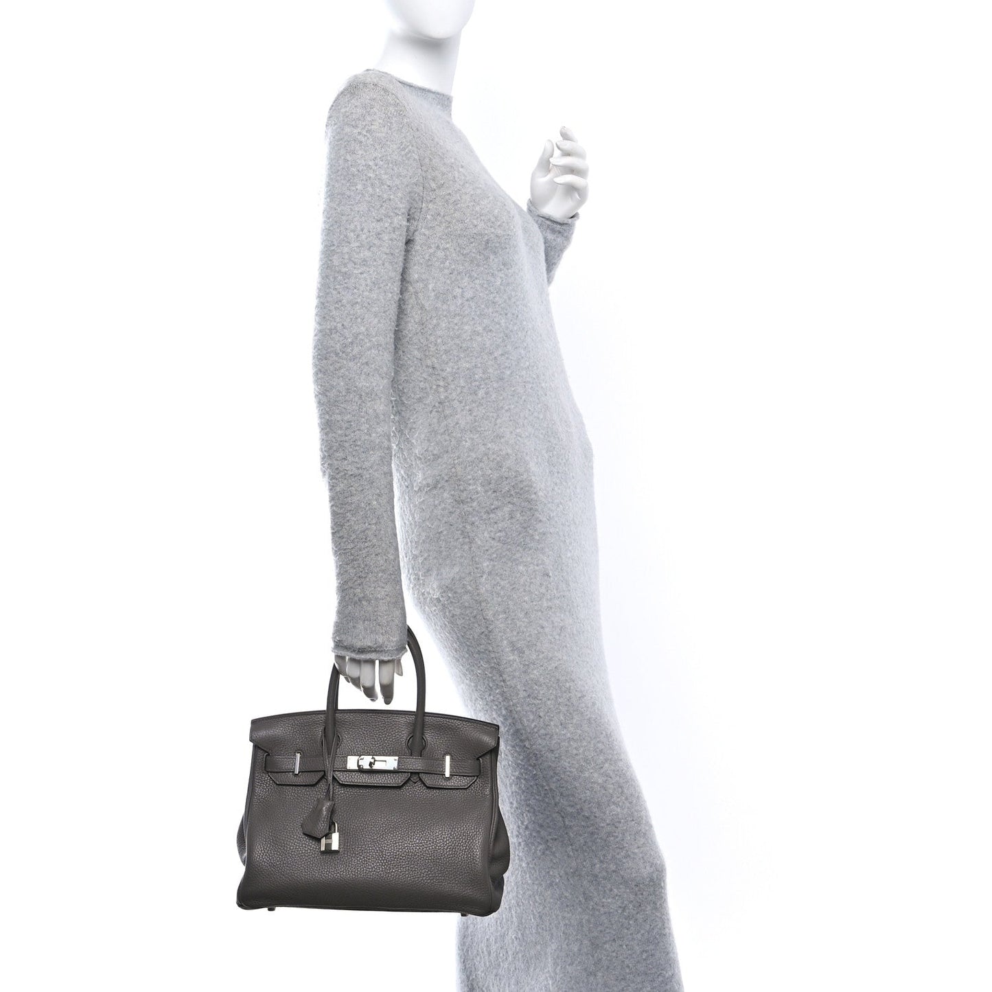 Hermes Taurillon Clemence BIRKIN 30 Etain
