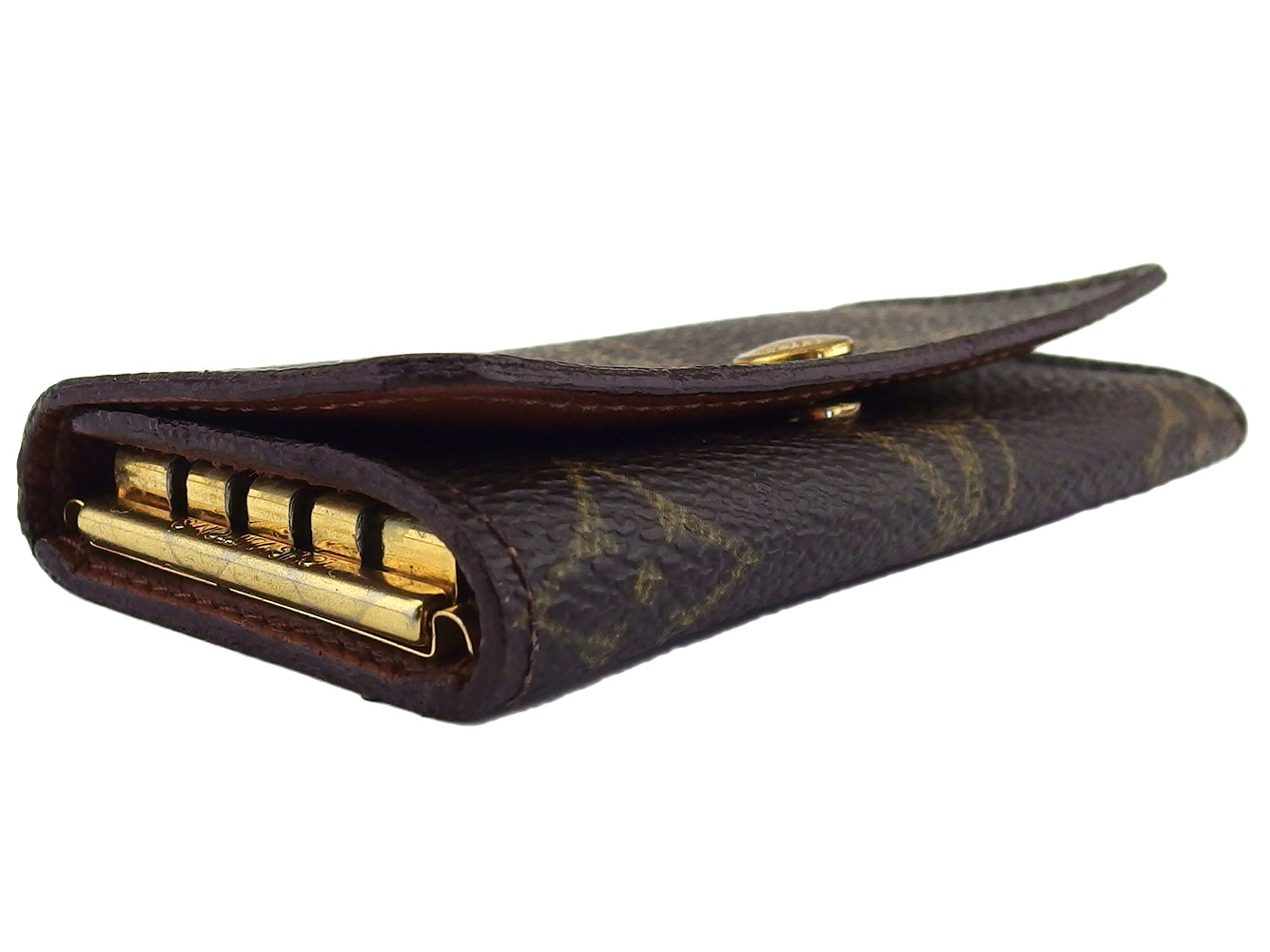 LOUIS VUITTON Key case Key holder Brown x beige Multicles4